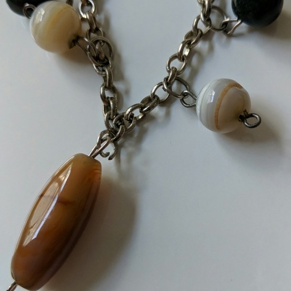 Boho Polished Agate Charm Bracelet - Picture 3 of 4